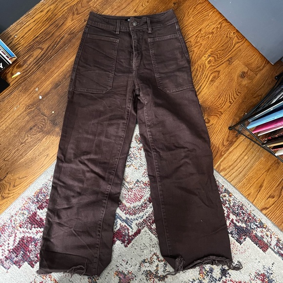 Just Black Brown Wide Leg Pants - Picture 3 of 4